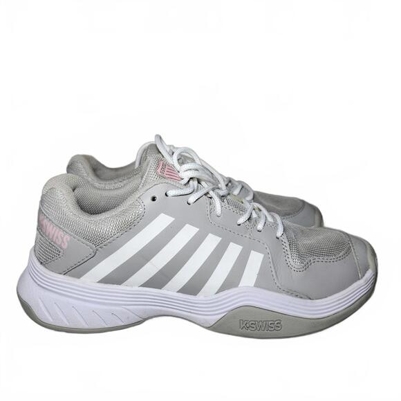 K-Swiss Women's Sneakers Size 7.5 Gray White Style 98552-023-M LOW - Picture 2 of 11